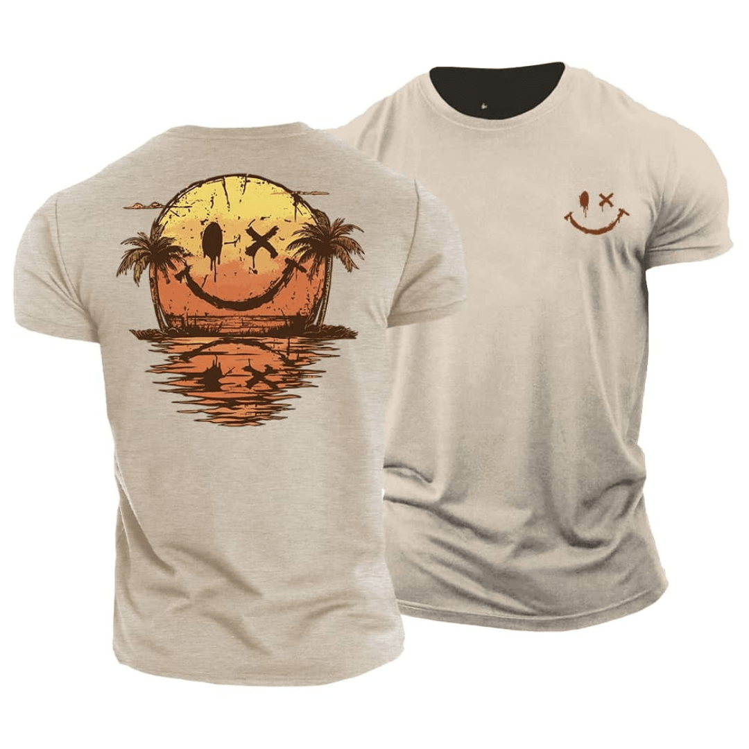 Eli | Women's Summer Smiley Sea T-Shirt with Round Neck and Short Sleeve