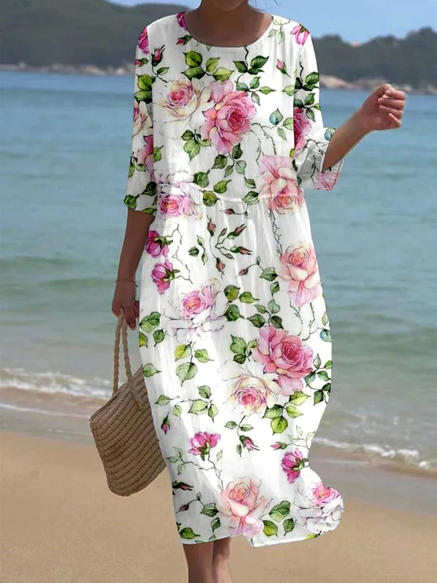 Audrey | Women's Floral Chic Midi Dress