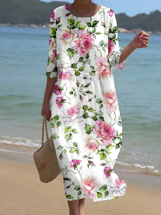 Audrey | Women's Floral Chic Midi Dress