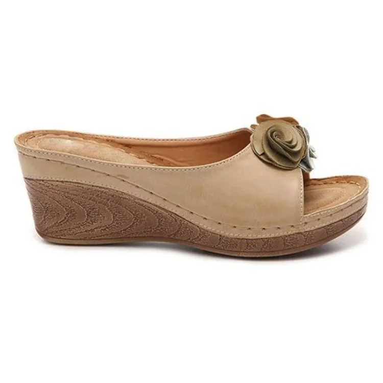 Women's Cushioned Open-Toe Frona Orthopedic Wedge Sandals