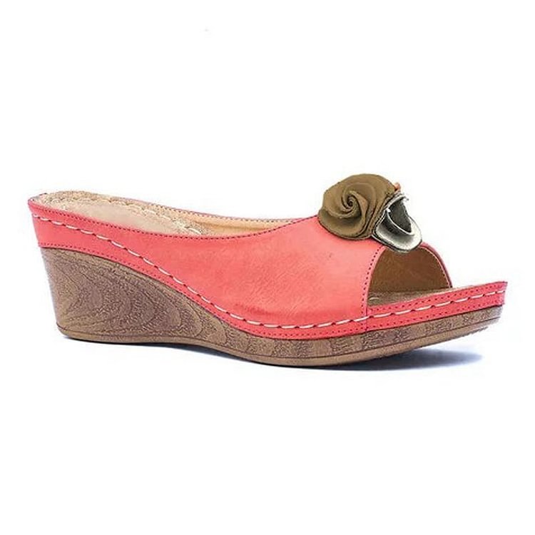 Women's Cushioned Open-Toe Frona Orthopedic Wedge Sandals