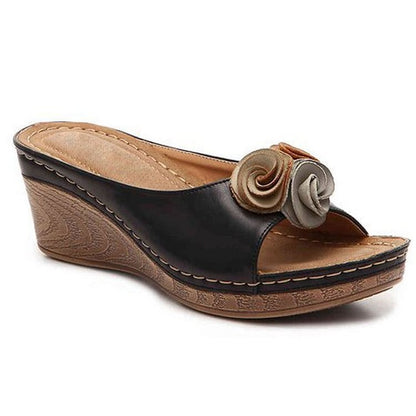 Women's Cushioned Open-Toe Frona Orthopedic Wedge Sandals