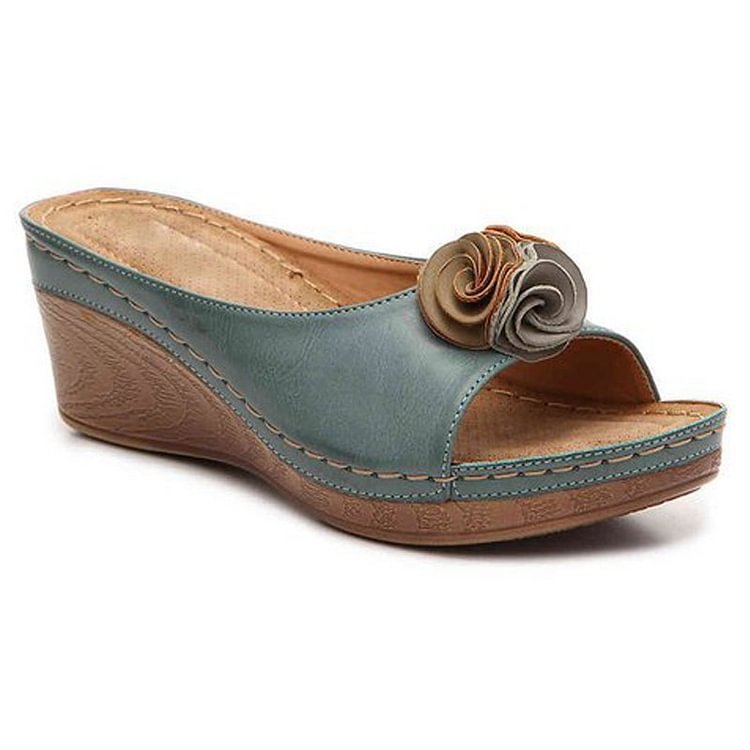 Women's Cushioned Open-Toe Frona Orthopedic Wedge Sandals