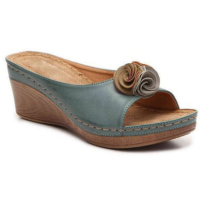 Women's Cushioned Open-Toe Frona Orthopedic Wedge Sandals