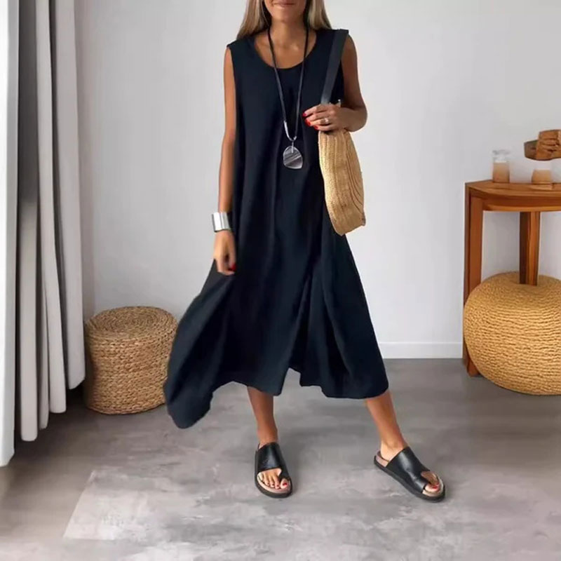 Noemi | Women's Casual Sleeveless Dress with Pockets