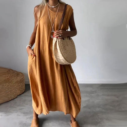 Noemi | Women's Casual Sleeveless Dress with Pockets