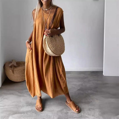 Noemi | Women's Casual Sleeveless Dress with Pockets