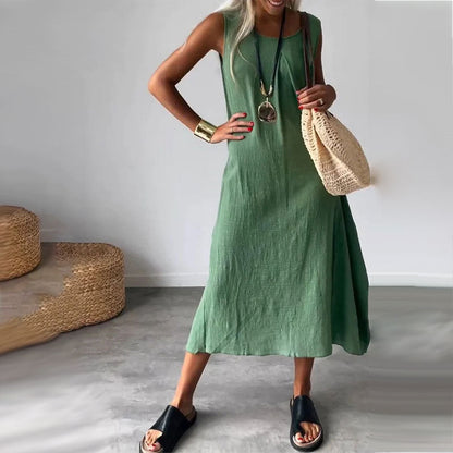 Noemi | Women's Casual Sleeveless Dress with Pockets