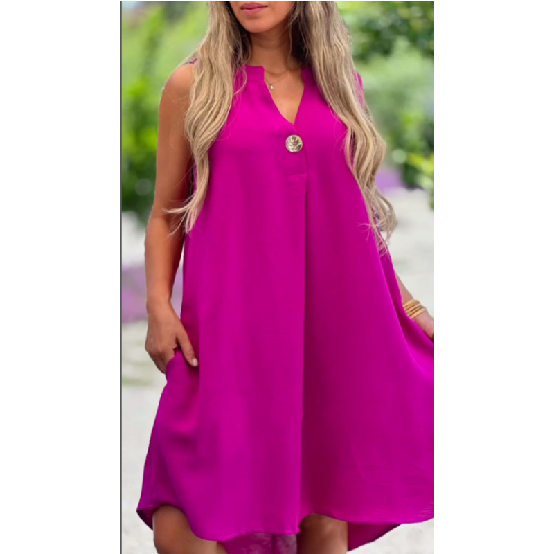 Elsie | Women's Sleeveless V-neck Midi Dress