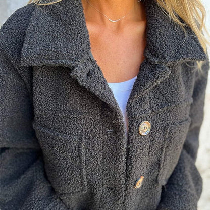Dion | Women's Short Jacket with Lapels and Pockets