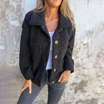 Dion | Women's Short Jacket with Lapels and Pockets