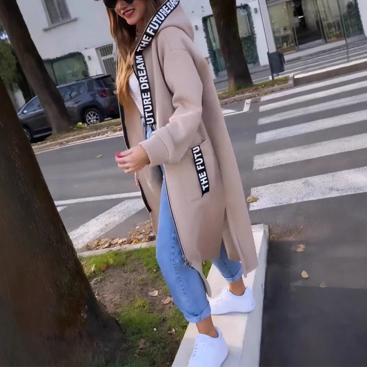 Marta | Women's Longline Relaxed Oversized Comfort Hoodie Coat