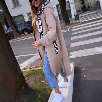 Marta | Women's Longline Relaxed Oversized Comfort Hoodie Coat