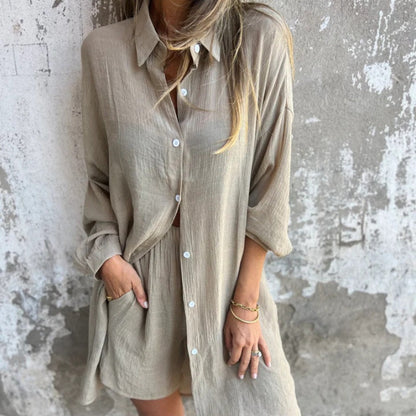 Lyrie | Women's Relaxed Polo Set with Long Sleeve
