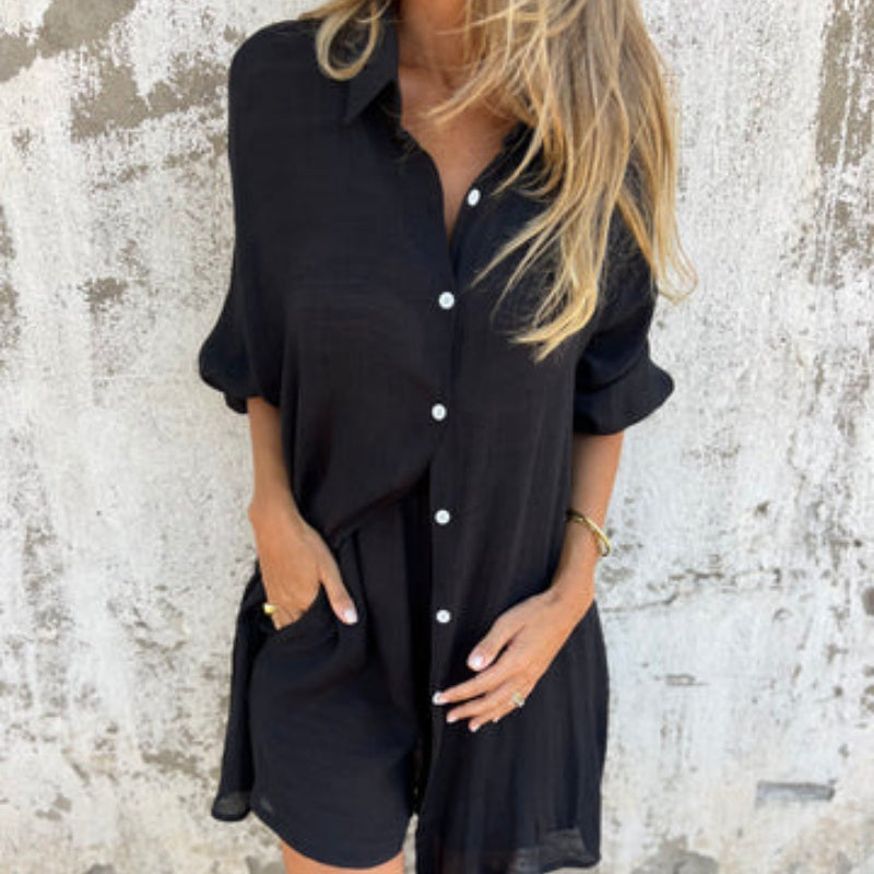 Lyrie | Women's Relaxed Polo Set with Long Sleeve