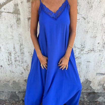 Ria | Women's Elegant V-Neck Maxi Dress