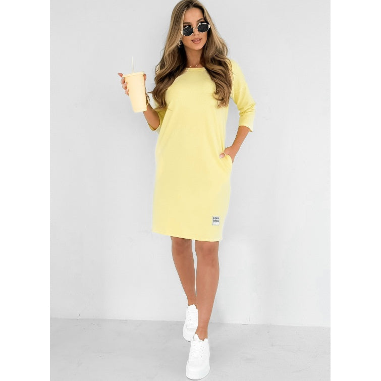 Mira | Women's Dress with 3/4 Sleeves and Pockets
