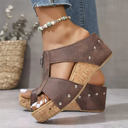 Ofelia | Women's Breathable Open-Toe Orthopedic Open Toe Wedge Sandals