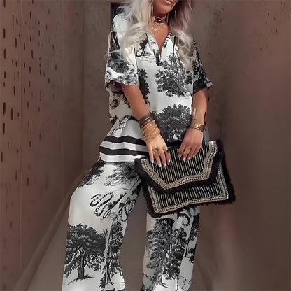 Cora | Women's Printed Chic Two Piece Set