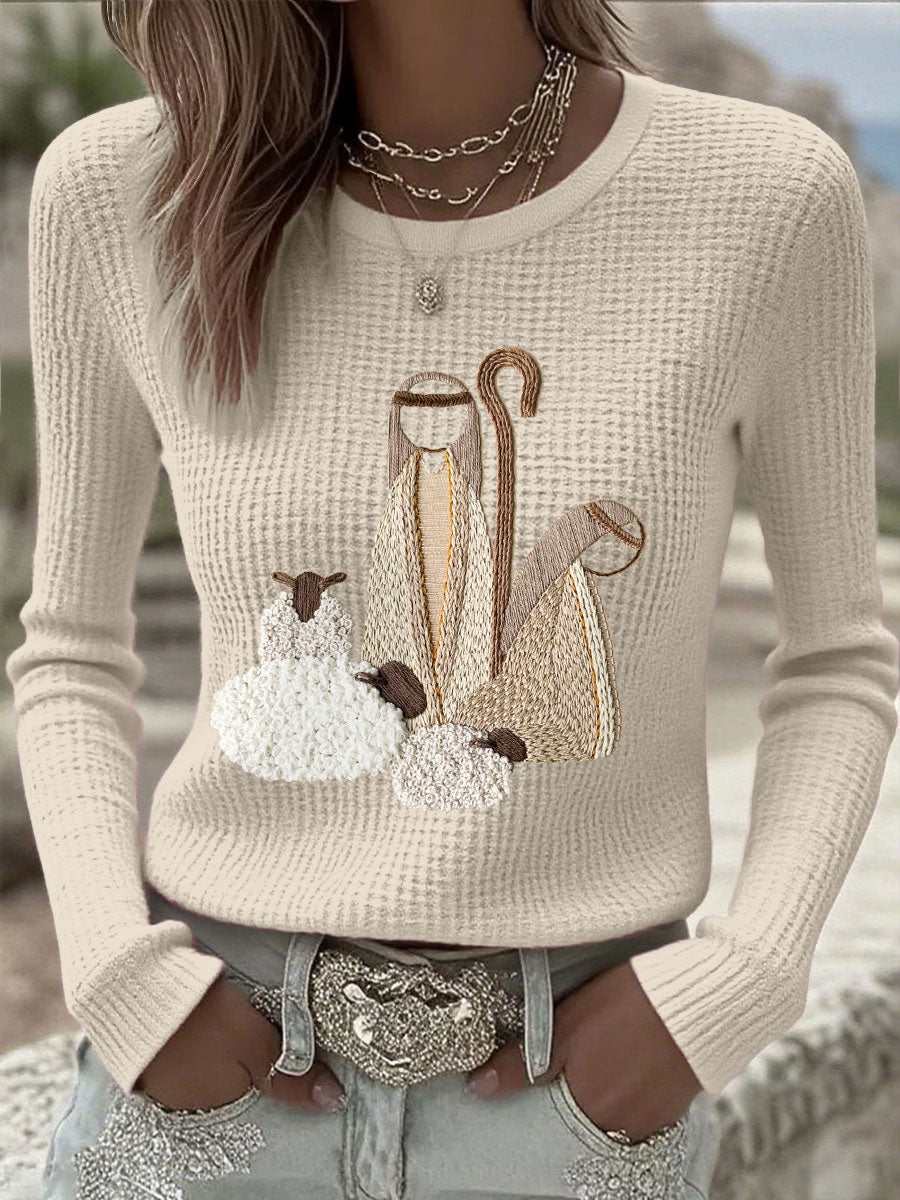 Women's Christmas Jesus Nativity Tops