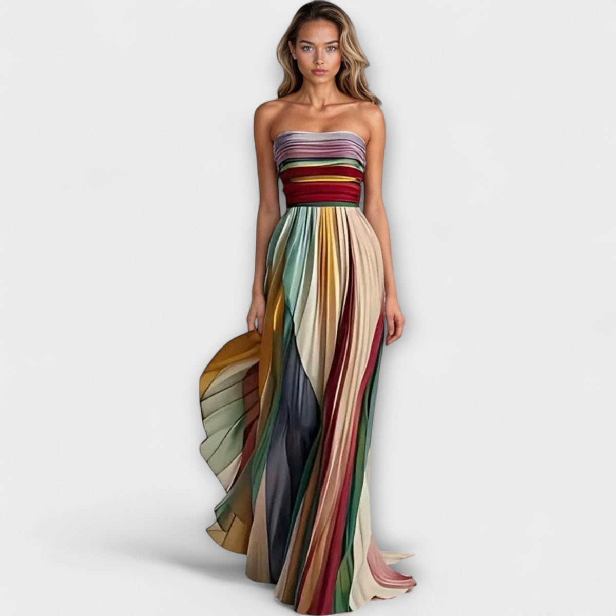 Flora | Women's Colourful Sleeveless Maxi Dress