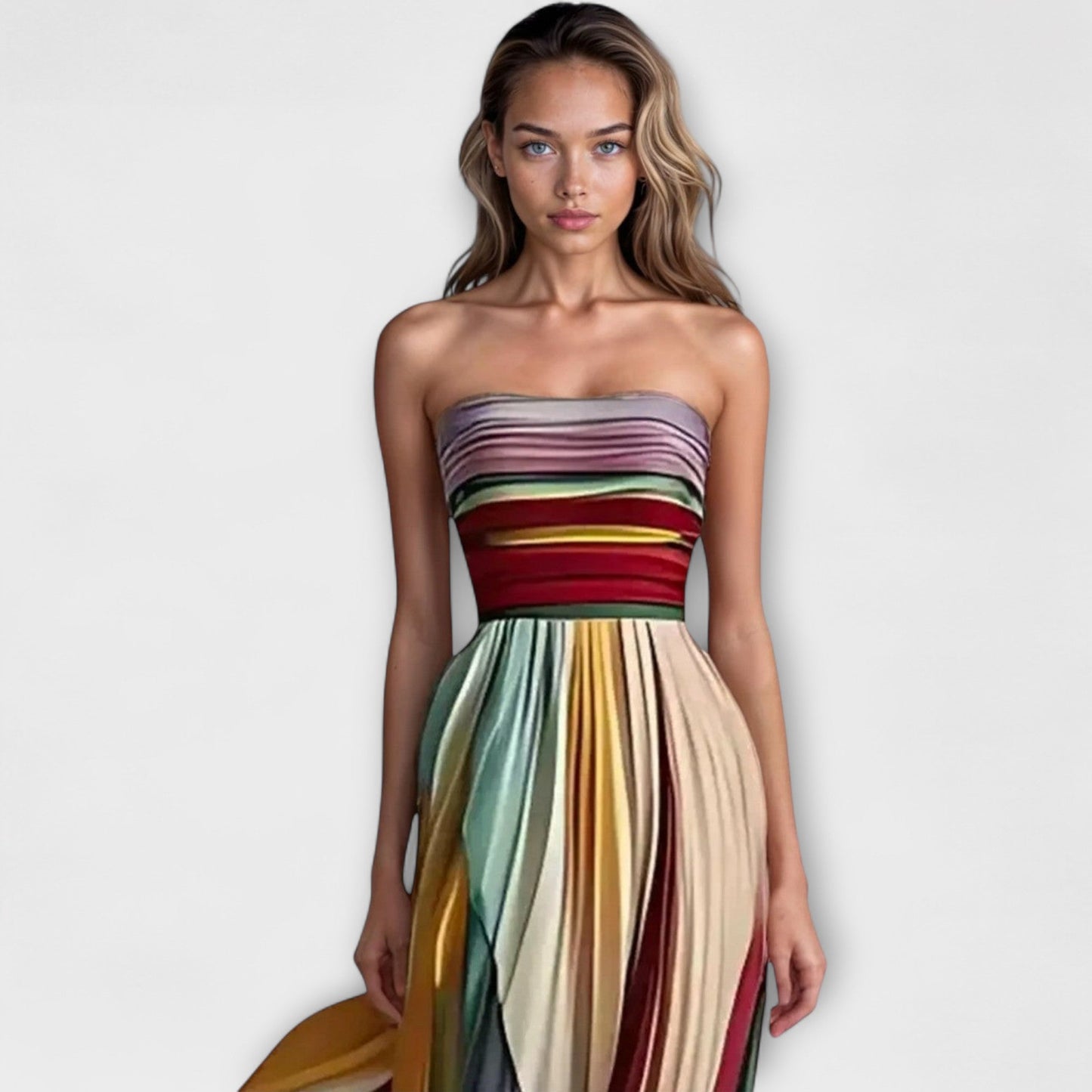 Flora | Women's Colourful Sleeveless Maxi Dress