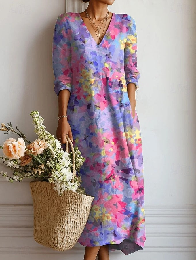 Kelly | Women's Everyday Comfort Midi Dress with Pockets
