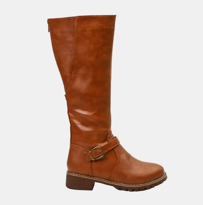 Brielle | Women's Cushioned Buckle Stylish Tall Boots