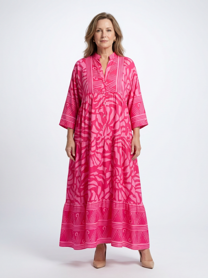 Marielle | Women's Relaxed Button Front Midi Dress