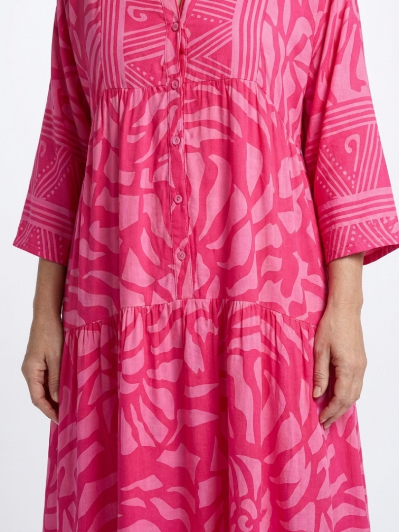 Marielle | Women's Relaxed Button Front Midi Dress