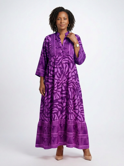 Marielle | Women's Relaxed Button Front Midi Dress