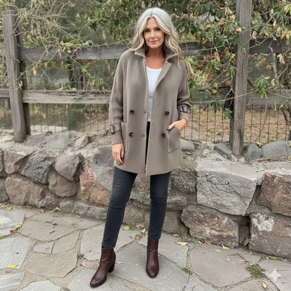 Isola | Women's Mid-Length Double-Breasted Coat