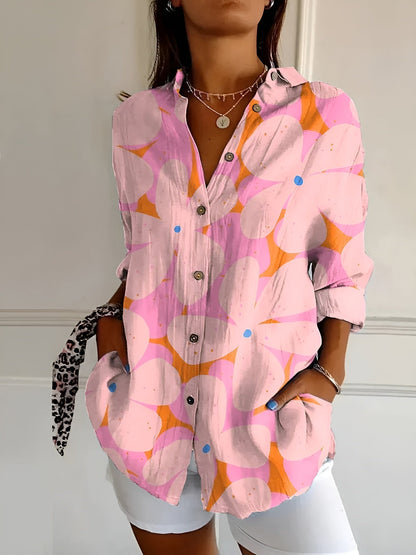 Avril | Women's Longline Chic Blouse with Whimsical Prints