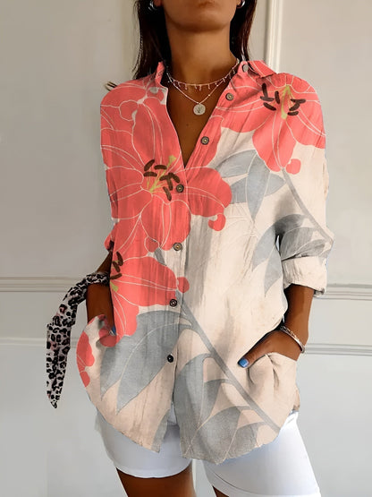 Avril | Women's Longline Chic Blouse with Whimsical Prints