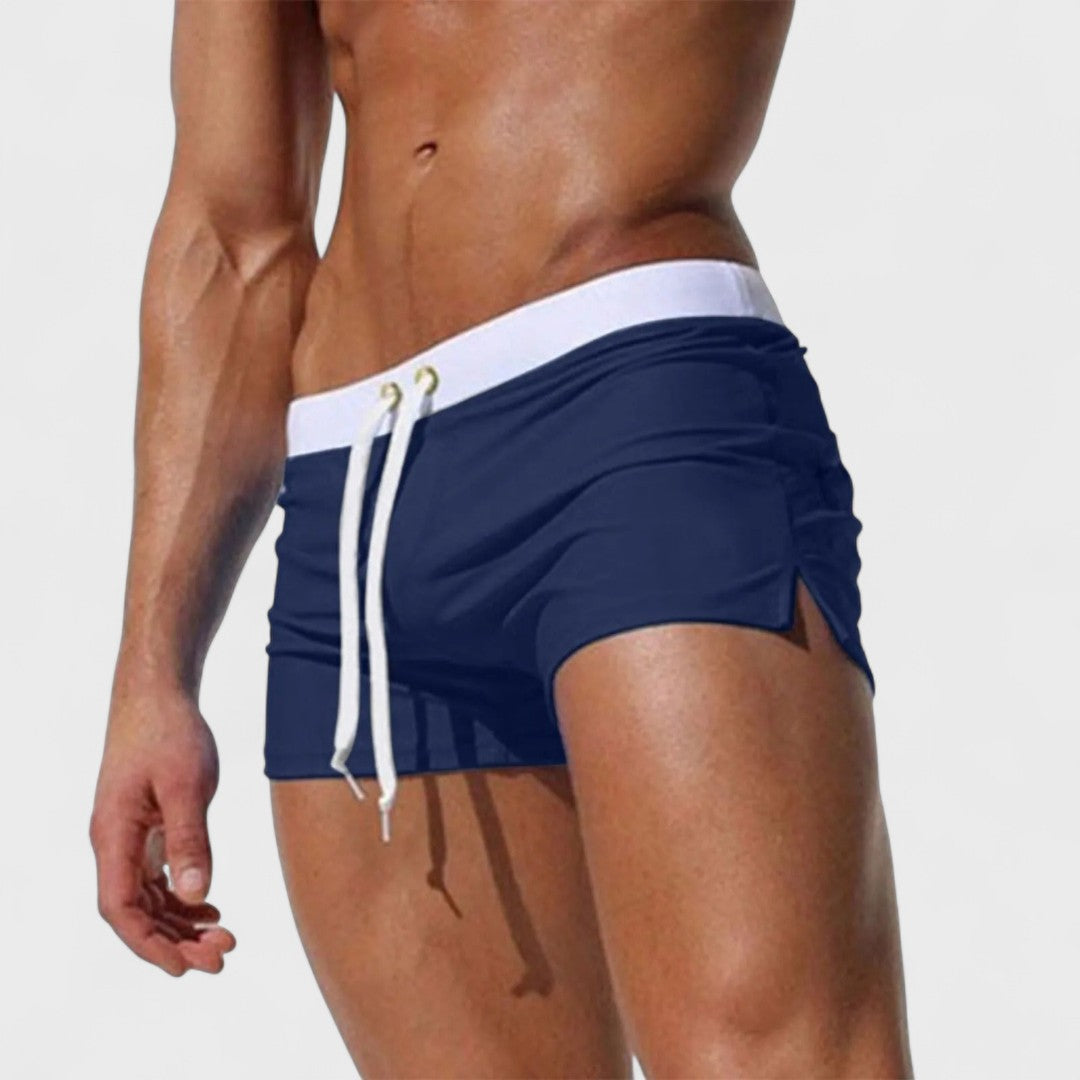 Cole | Men's Handcrafted Swim Trunks with Pockets and Drawstring