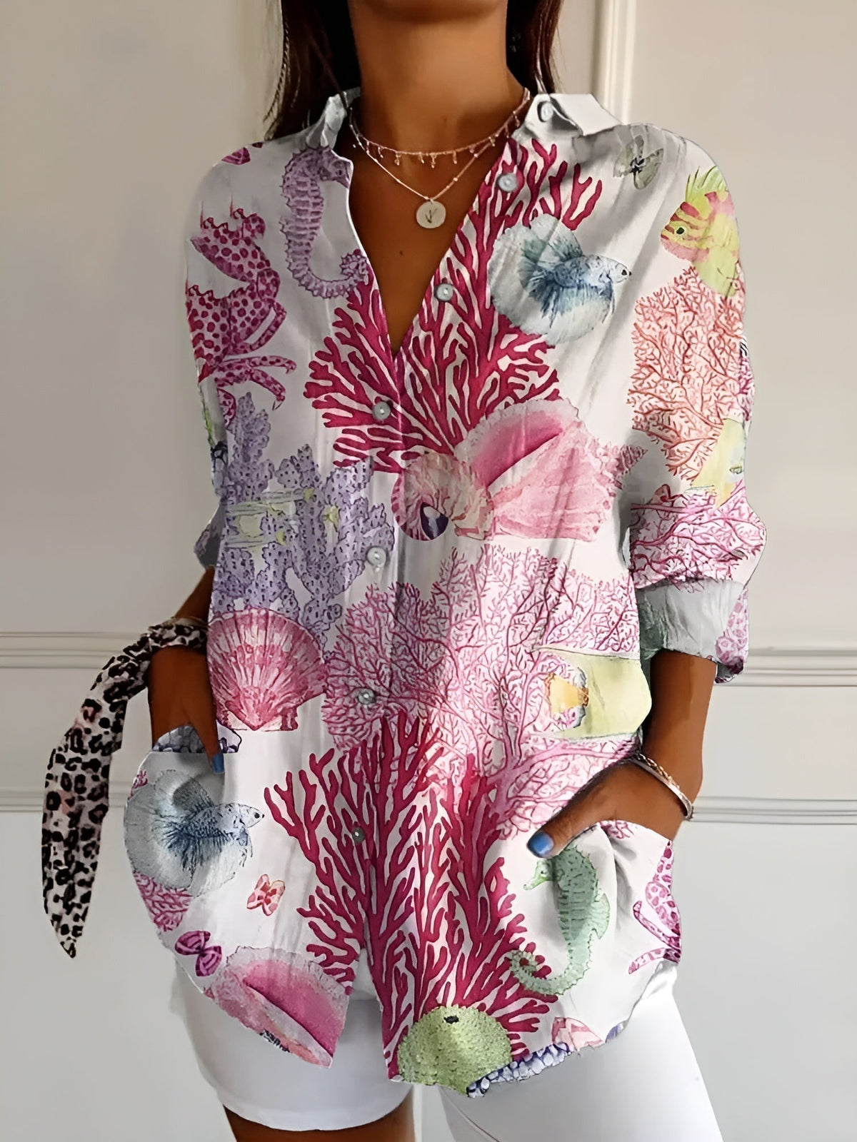 Avril | Women's Chic Blouse with Whimsical Prints