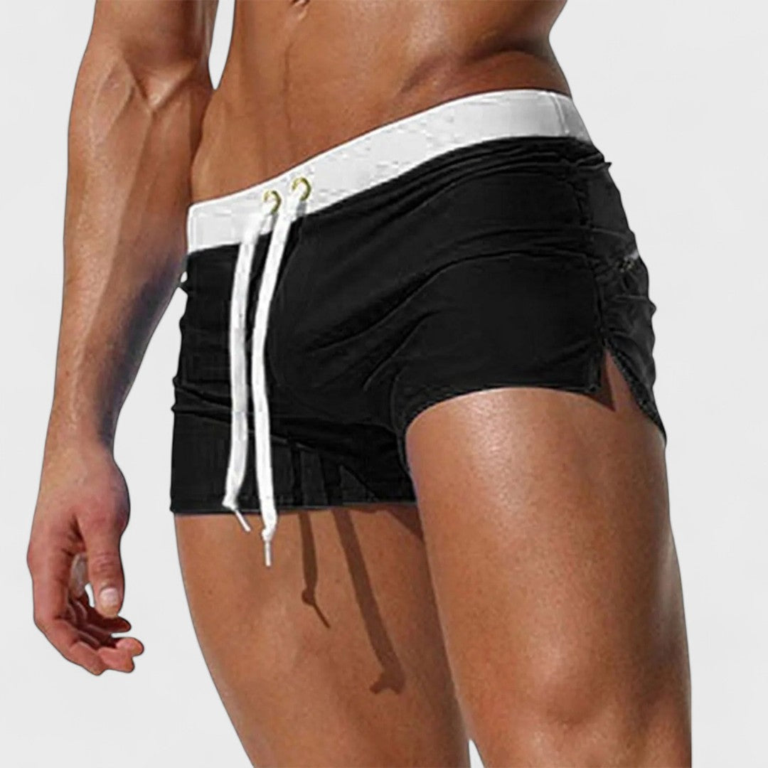 Cole | Men's Handcrafted Swim Trunks with Pockets and Drawstring