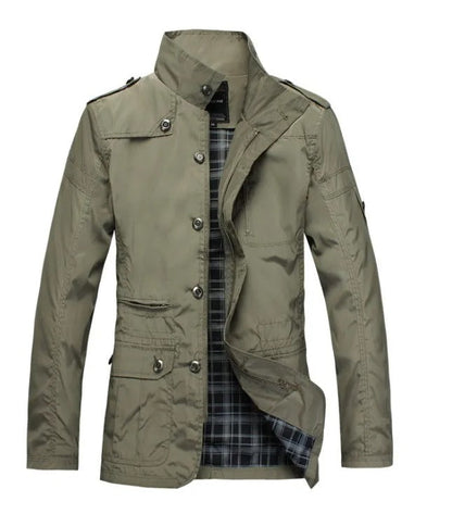 Men's Elegant Windproof Jacket with Long Sleeve