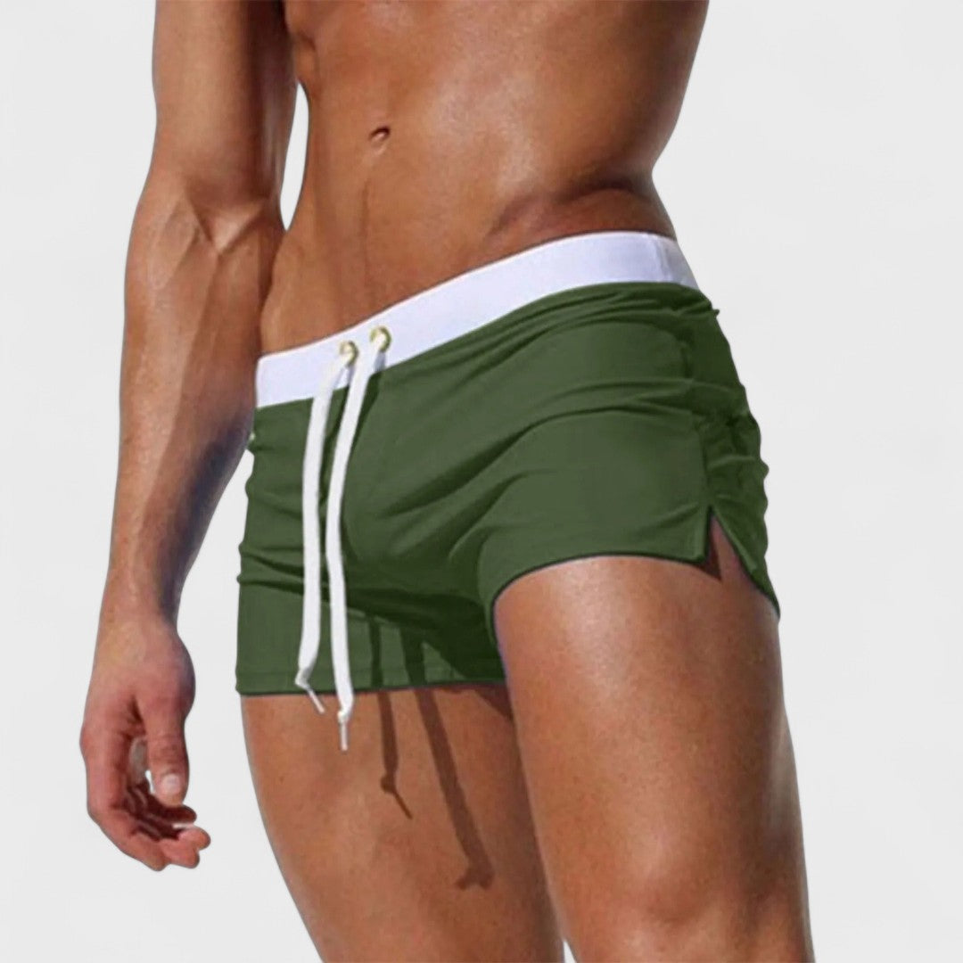 Cole | Men's Handcrafted Swim Trunks with Pockets and Drawstring