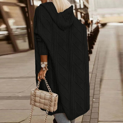 Ellen | Women's Longline Cozy Hooded Cardigan