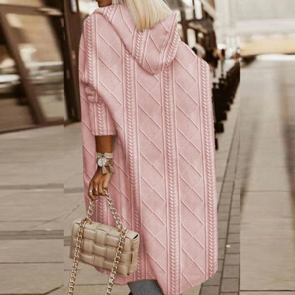 Ellen | Women's Longline Cozy Hooded Cardigan