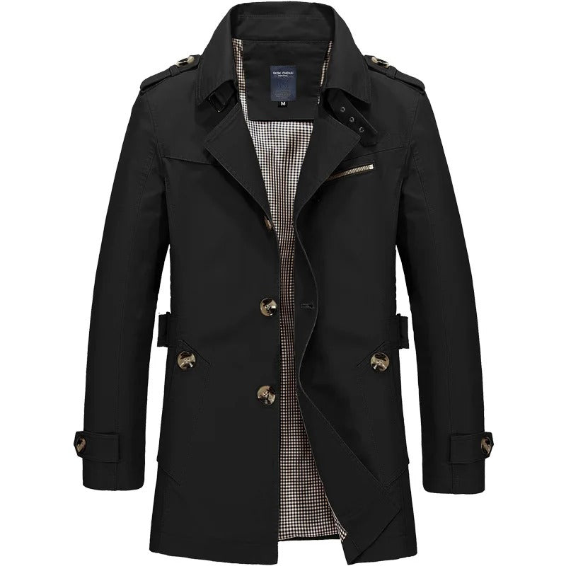 Trendy Men's Outerwear Jacket with Long Sleeve