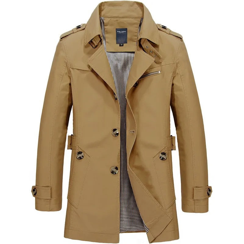 Trendy Men's Outerwear Jacket with Long Sleeve