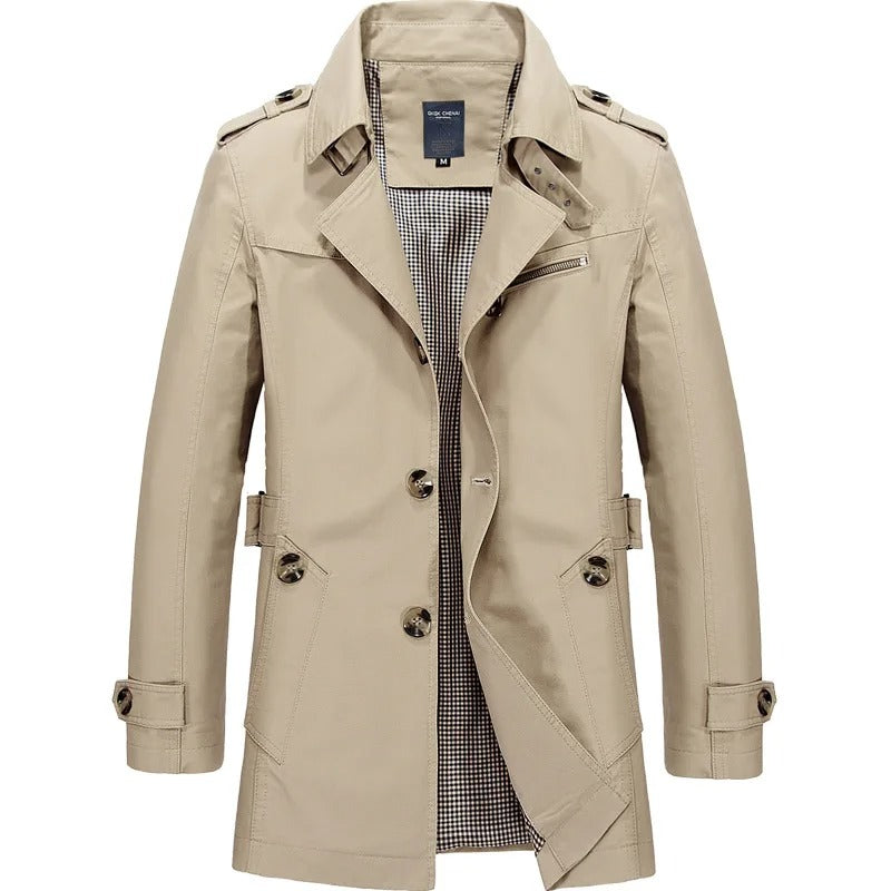Trendy Men's Outerwear Jacket with Long Sleeve