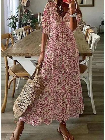 Emily | Women's Boho Tummy Coverage Maxi Dress