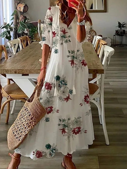 Dianna | Women's Boho Tummy Coverage Maxi Dress