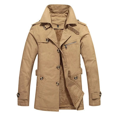 Men's Elegant Padded Trench Coat
