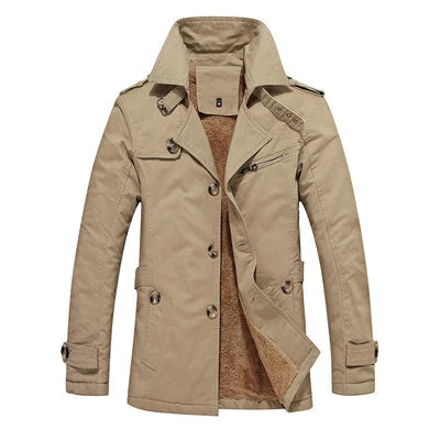 Men's Elegant Padded Trench Coat