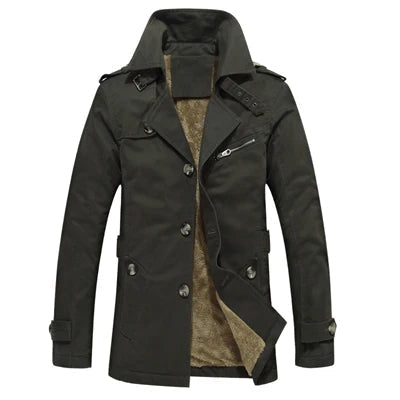 Men's Elegant Padded Trench Coat