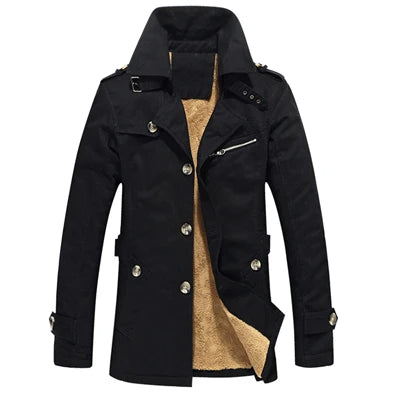 Men's Elegant Padded Trench Coat